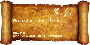 Melicher Jermák névjegykártya